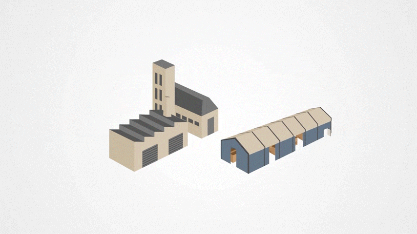 entrepôt de stockage modulaire